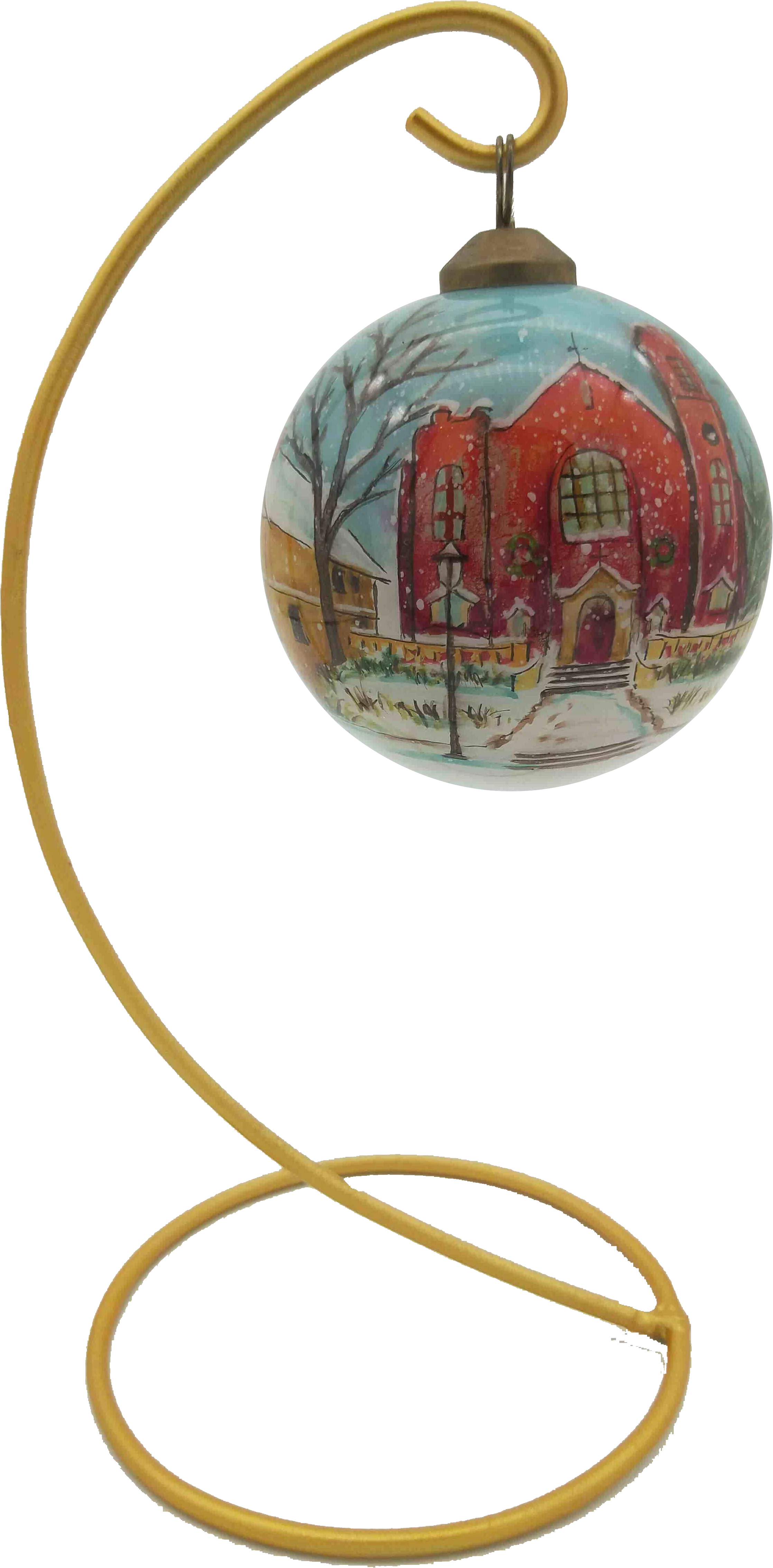 Оптовая продажа на заказ расписные украшения ручная роспись стеклянные Рождественские шары для