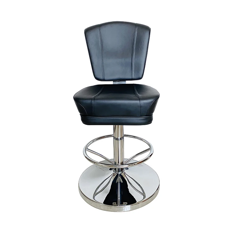 2022 New Developed Casino Seats Synthetic Black Leather Slot Machine Chairs Adjustable Gambling Chairs