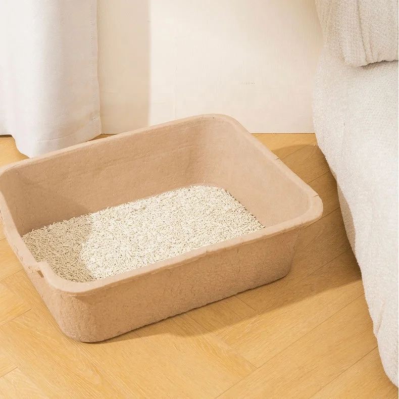 Extra Large Disposable Cat Litter Box Easy Clean Paper Cat Litter Tray Sturdy Portable Disposable Cat Litter Box