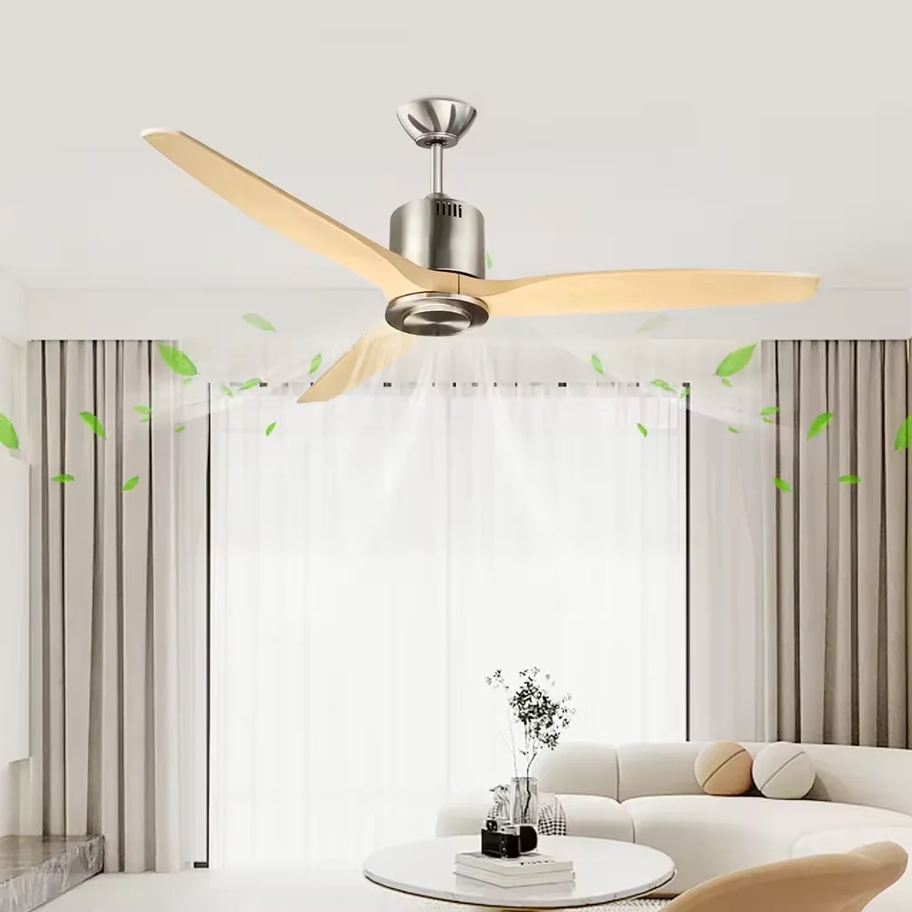 Decorative 54 inch Modern Design 110v 220v DC Copper Motor 6 Speed Ceiling Fans with Led Lights Remote Control