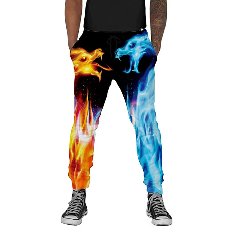 Брюки мужские и женские Многослойные из полиэстера, с 3d принтом и боковыми карманами