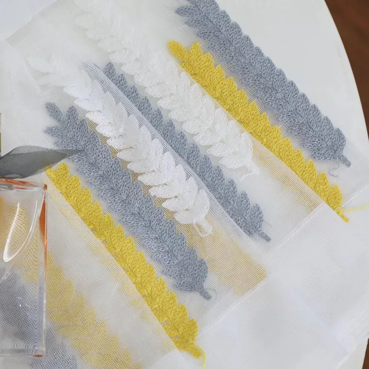 Wholesale Sheer Curtains Embroidered Living Room Colorful Decorative Curtains With Embroidery