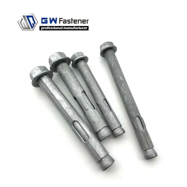M6 M8 M10 M12 M16 Hot Dip Galvanized Dynabolts with Nut Washer Steel Sleeve Anchors