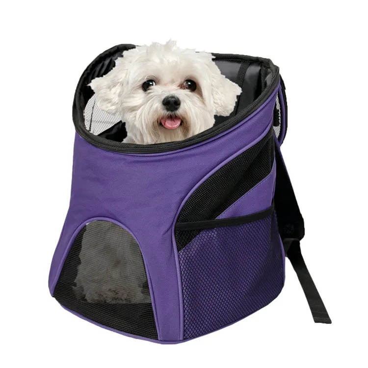 Outdoor Travel Foldable Soft Sided Ventilated Design Breathable Safety Pet Dog Carrier Backpack