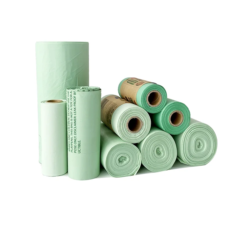 Custom 4 Gallon Corn Starch Small Medium and Large Size Compostable Biodegradable Kitchen Trash Garbage Bags