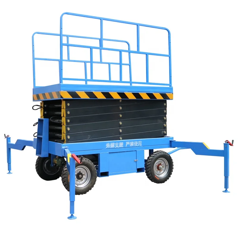 self propelled scissor lift mobile hydraulic electric lifting scaffold work platform