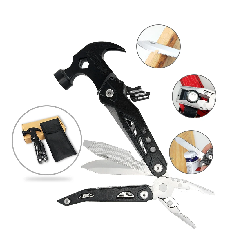 Пятно многофункциональный инструмент молоток, плоскогубцы для выживания на природе, для кемпинга, мини Молоток-гвоздодер