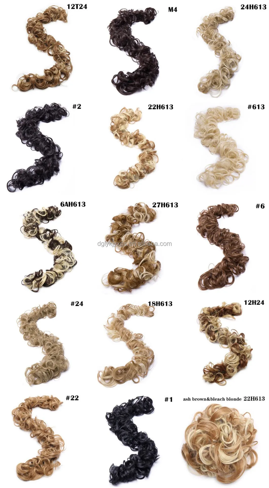 130g twirl Winding type Messy Hair Braid Synthetic wigs water wave wig Hair Donut Chignon Ponytails for women hair