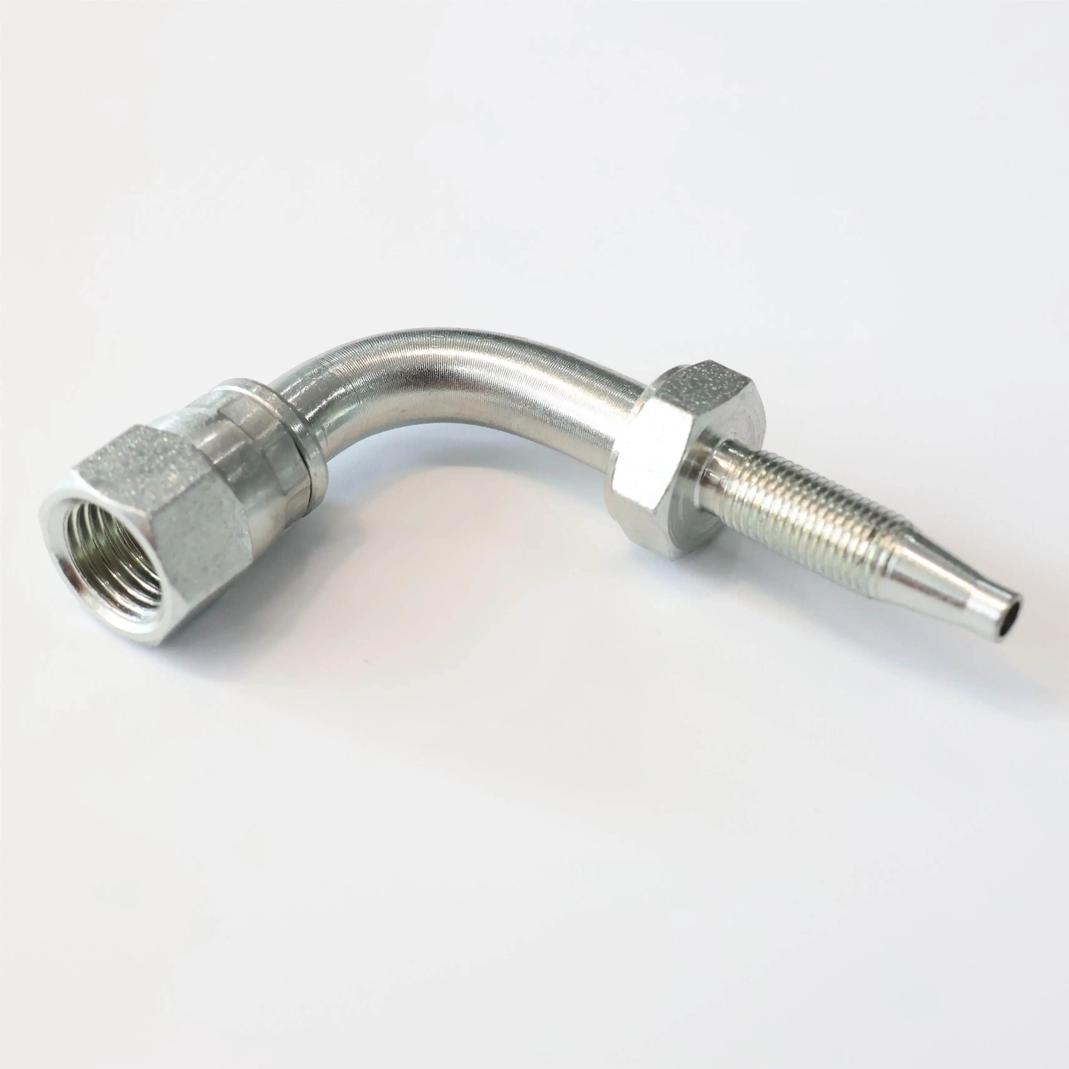 JIS/komatsu Carbon Steel Hydraulic Tube Hose Thread Pipe Reusable Fitting High Pressure  Swivel 90 Degree Ferrule Nipple R1/R2