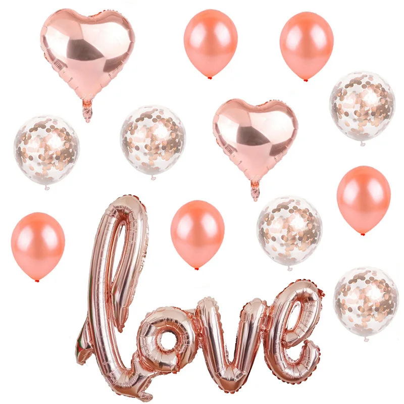 
Wholesale 12 inch metallic foil balloons for valentines day 