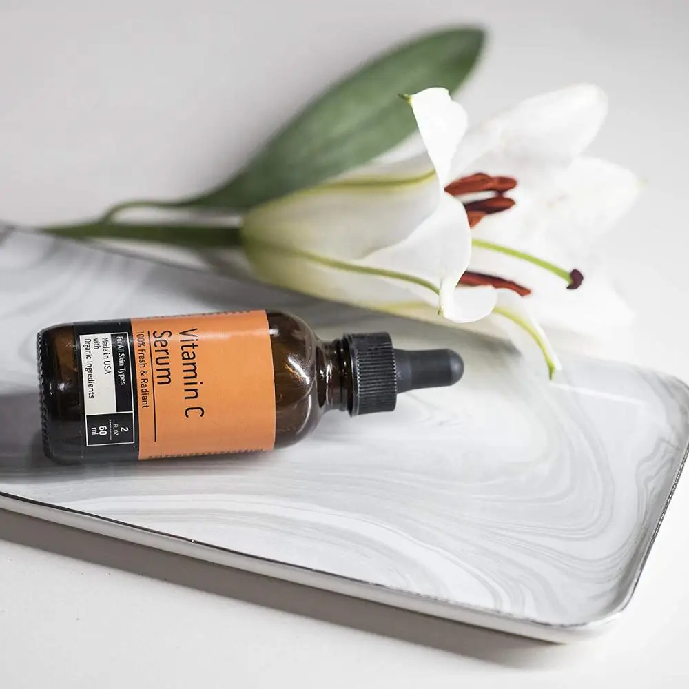 Private Label Vitamin C Vitamin E And Hyaluronic Acid For Anti-Aging Brightening Facial Serum