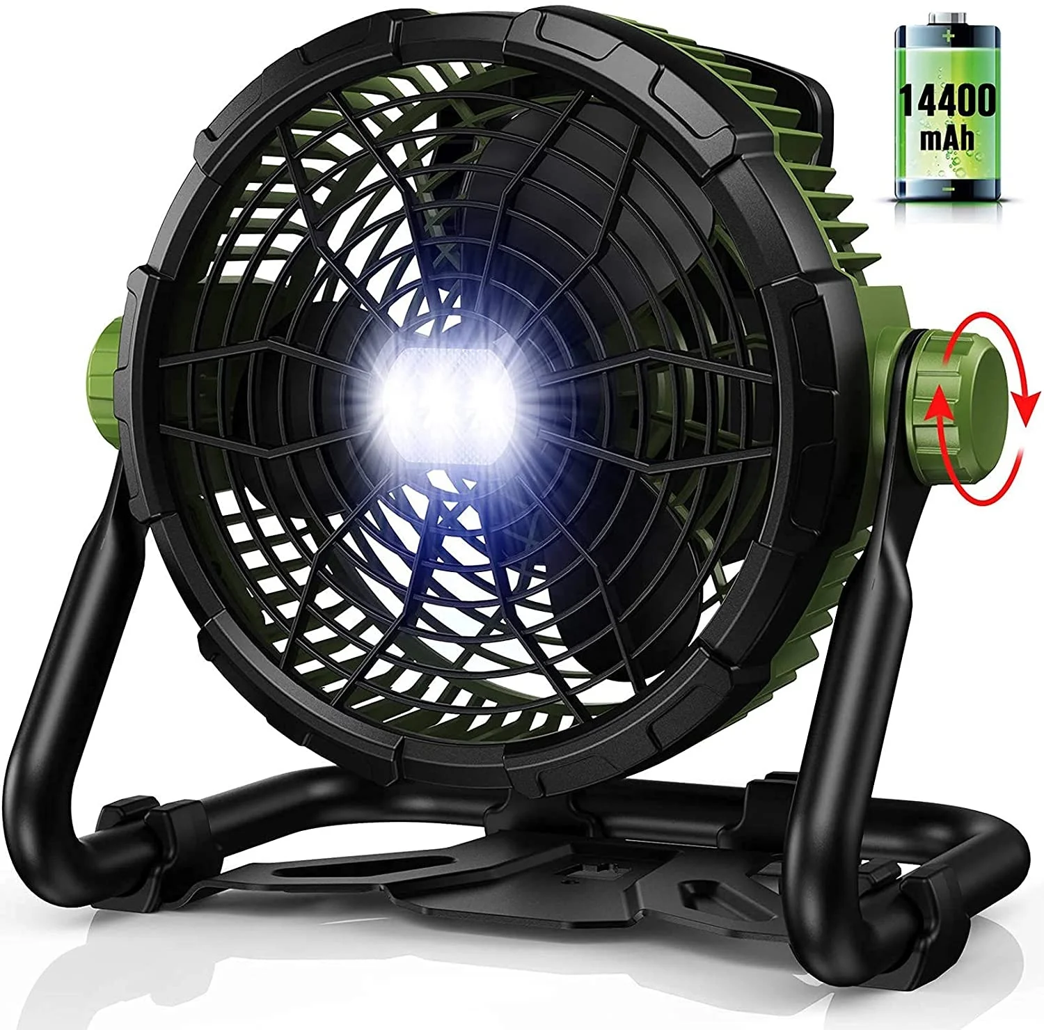 X45 solar 12 Inch Large Battery Operated Powered Rechargeable Outdoor Floor WIRELESS High Velocity Industrial Fan with LED Light