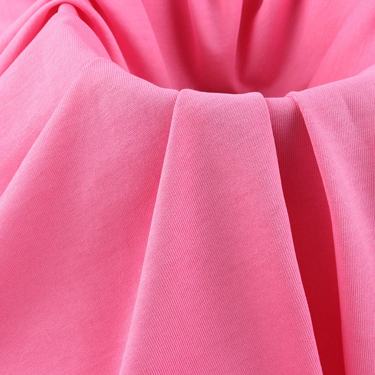 100% хлопок 180 см 190GSM мягкая на ощупь и впитывает пот и влагу хлопок ткань однофонтурное трикотажное полотно