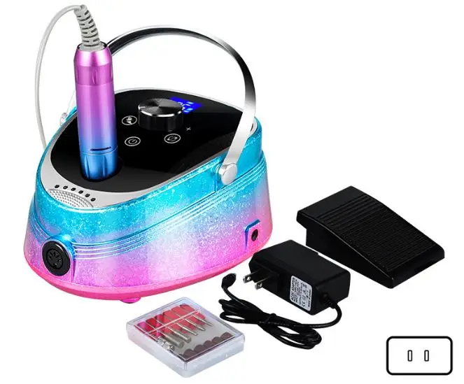 2021 Top Quality 35000rpm Electric Automatic Manicure And Pedicure Machine Acrylic Salon Nail Drill Bits Set