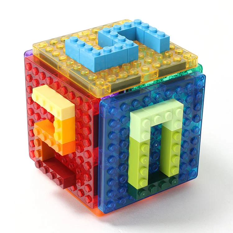New magnetic brick tile kids educational toys magnetic building tiles socket spikes toys