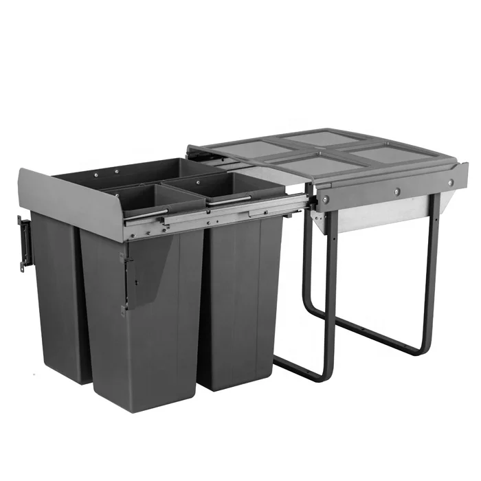 17L 34L New Recycling Kitchen Hidden Cabinet  Waste Bin Pull Out trash can garbage container