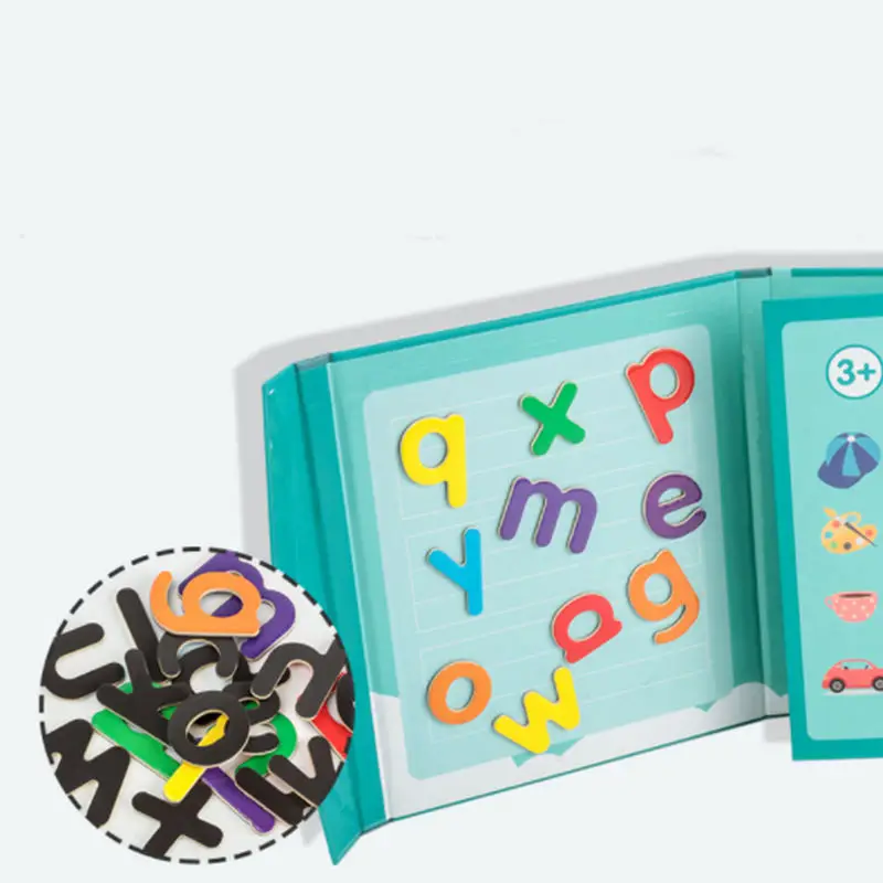 Preschool Educational Letter Learning Matching Toys Spelling Game Toy Magnetic Spelling Word Book