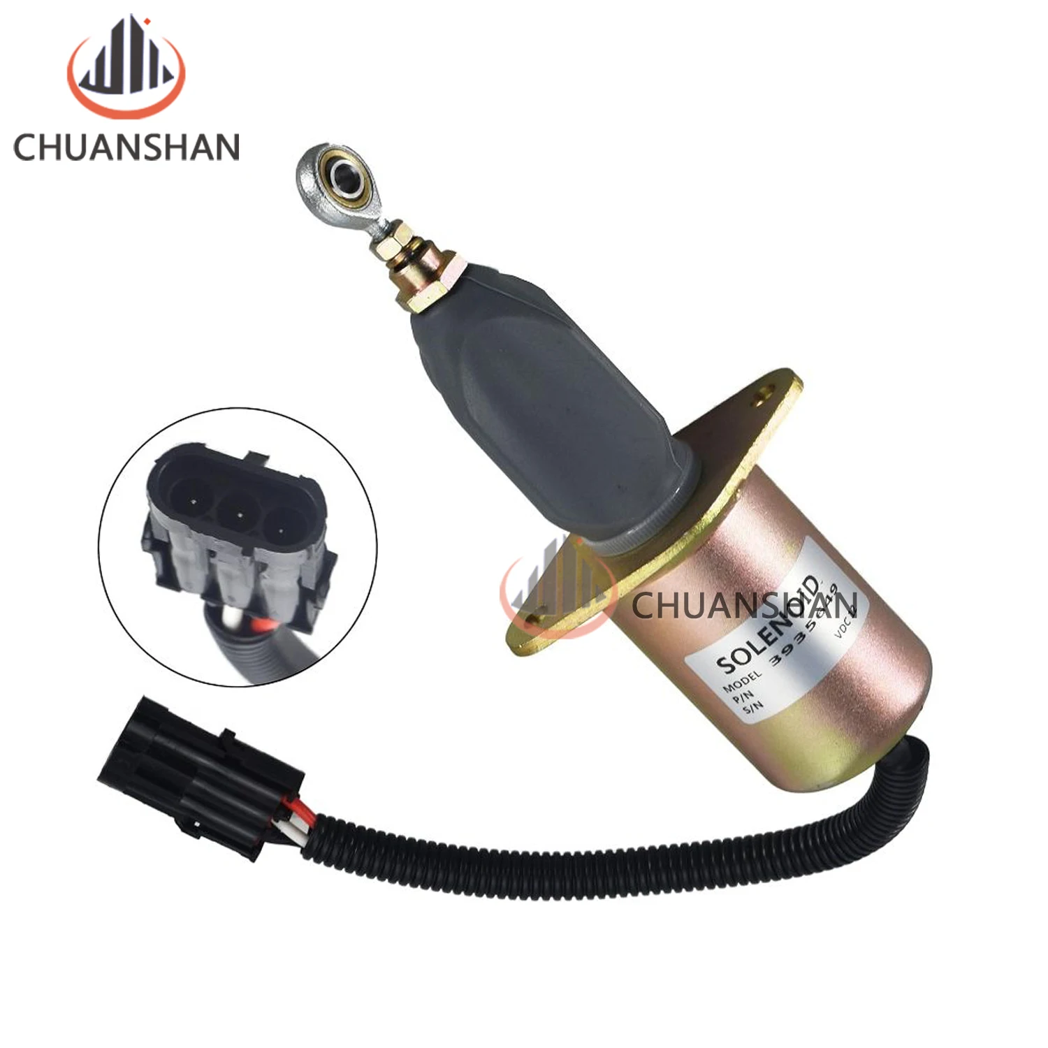 3935649 Construction Machinery Parts for Cummins 5.9L 8.3L W/ Bosch P7100 Fuel Shut Off Solenoid 12V 4946639