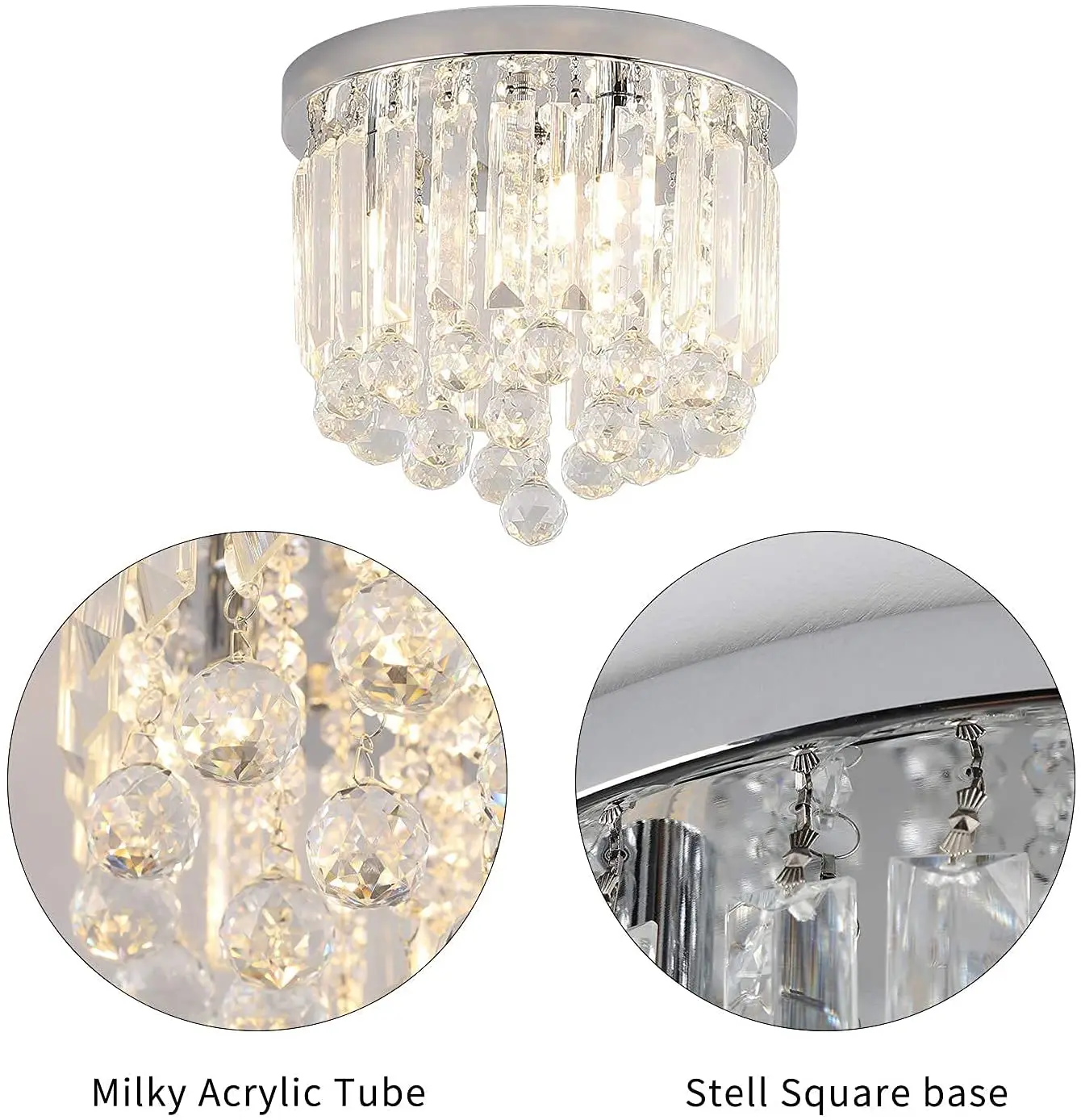 Маленькие Современные хрустальные люстры К9 3 светильника миниатюрный светодиодный Потолочный подвесной светильник для спальни