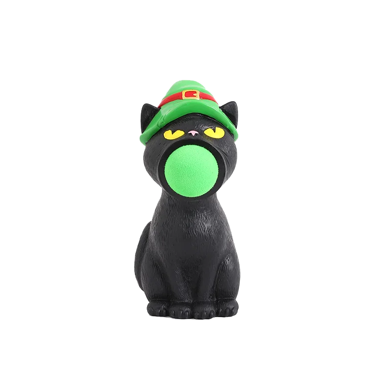 New Christmas squeeze spit ball rubber lining toy catapult toy