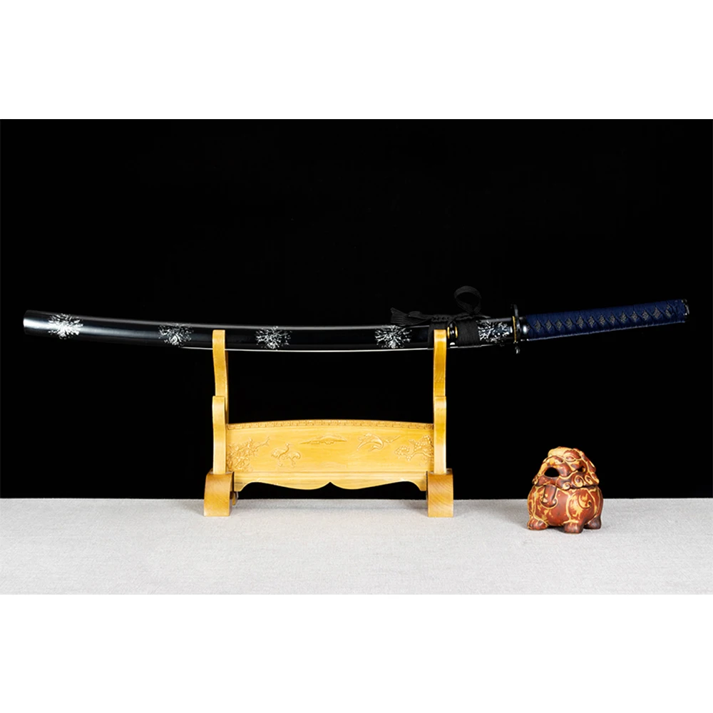 Hot Selling Black Wood Swords Handmade Bamboo Toy Swords Japanese Style for Kids