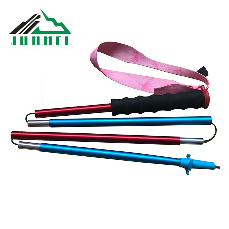 customized OEM High quality ultralight trail running pole wholesale portable 4 sections outdoor hiking equipment running pole