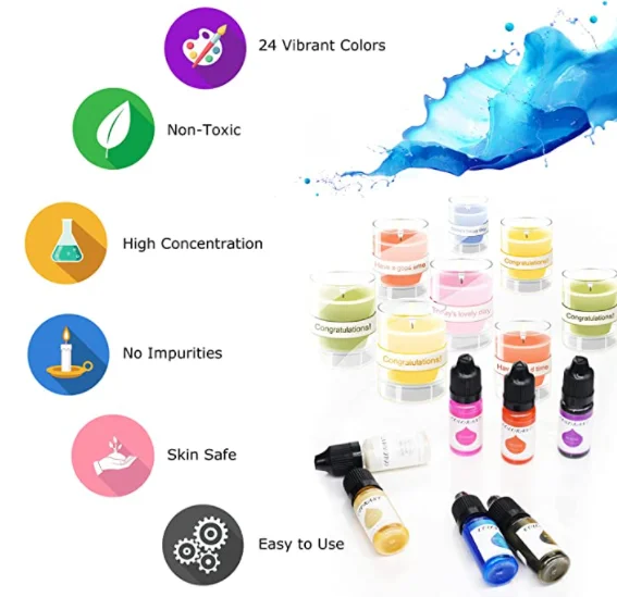 Жидкость для изготовления свечей краски на масляной основе лампы в форме свечи красители комплект соевый воск