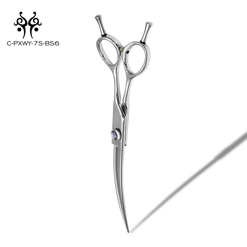 
Factory Supply Japanese Steel Professional 7.0 inches Asian style Dog Grooming Curved Scissors For cutting hair 
