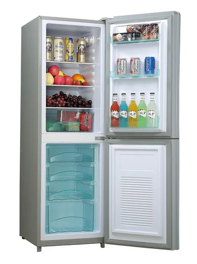 2019-2020  Hot Selling  Refrigerator 203 Liter  DC12-24V  Solar Combi  double Door refrigerator  Fridge freezer