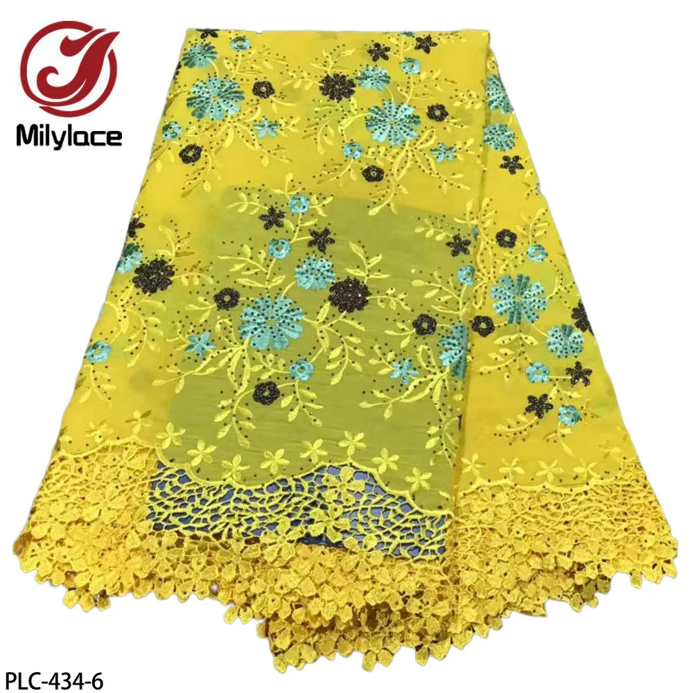 Wholesale Flower Design African 100% Cotton Lace Nigerian Guipure Cotton Lace Fabric