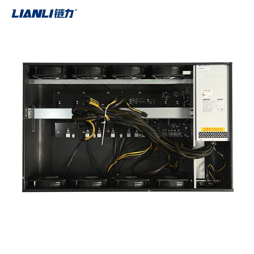 Бесшумная машина для ПК, корпус графической карты, использование в домашних условиях, 8 gpu с полностью новой материнской платой и 8 gpu корпусом с экраном