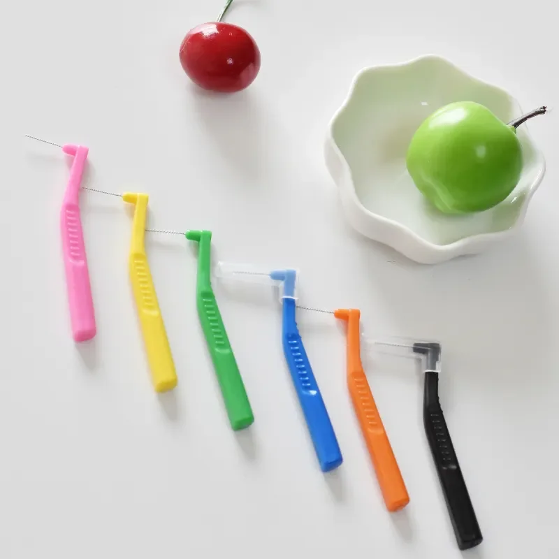 Adult Orthodontic Interdental Brush Durable PP Handle Soft Toothpick for Teeth Cleaning Oral Care Made of Nylon for Children