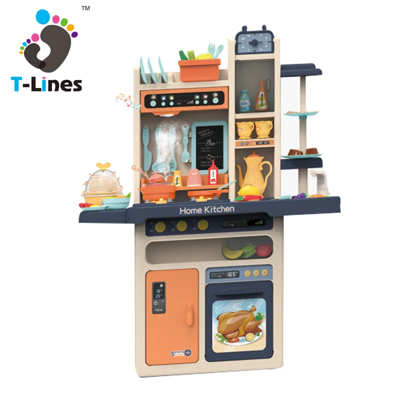 Popular Design Toy Kitchen Set Pretend Play Set Toys High Simulation Spray Water Light And Sound For Kids