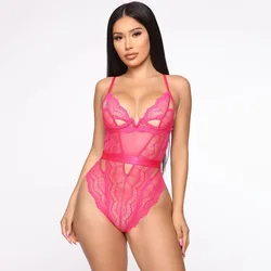 Xinuo 2021 wholesale new ladies underwear lace transparent sexy lingerie bodysuits 10402