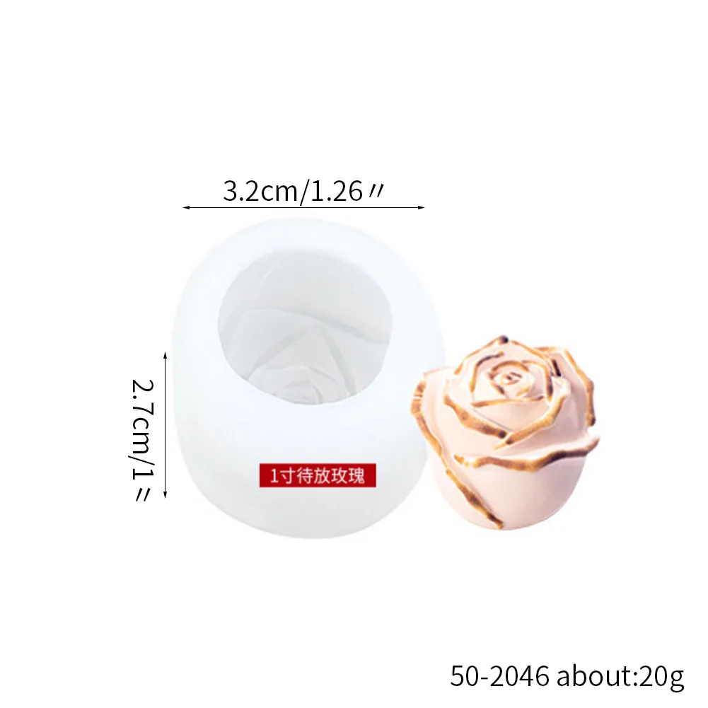 Stereo rose ice hockey silicone ice mold reusable whisky aromatherapy candle mould