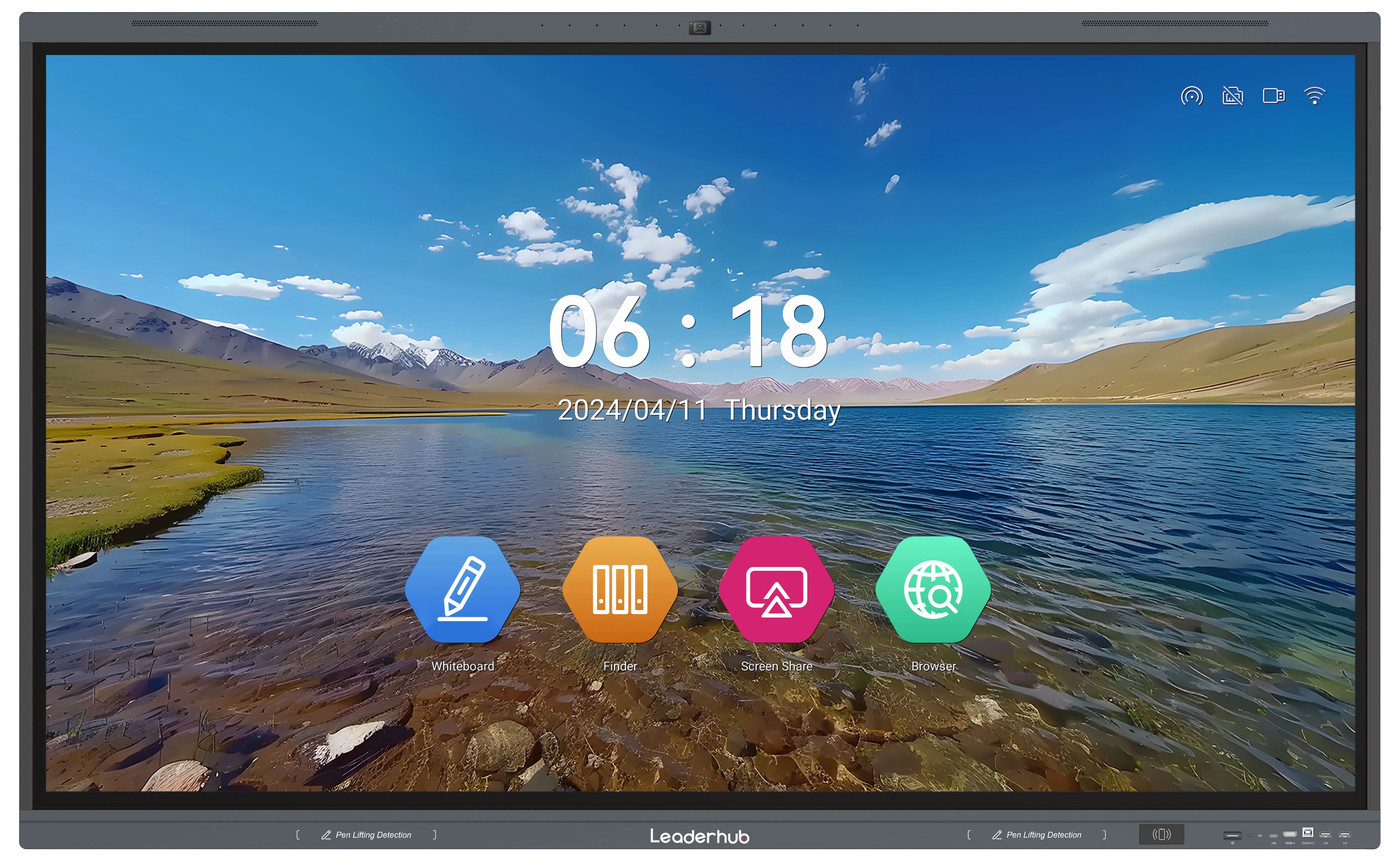 Leaderhub Manufacturer ultra high definition 75 inch intelligent educational conference interactive whiteboard