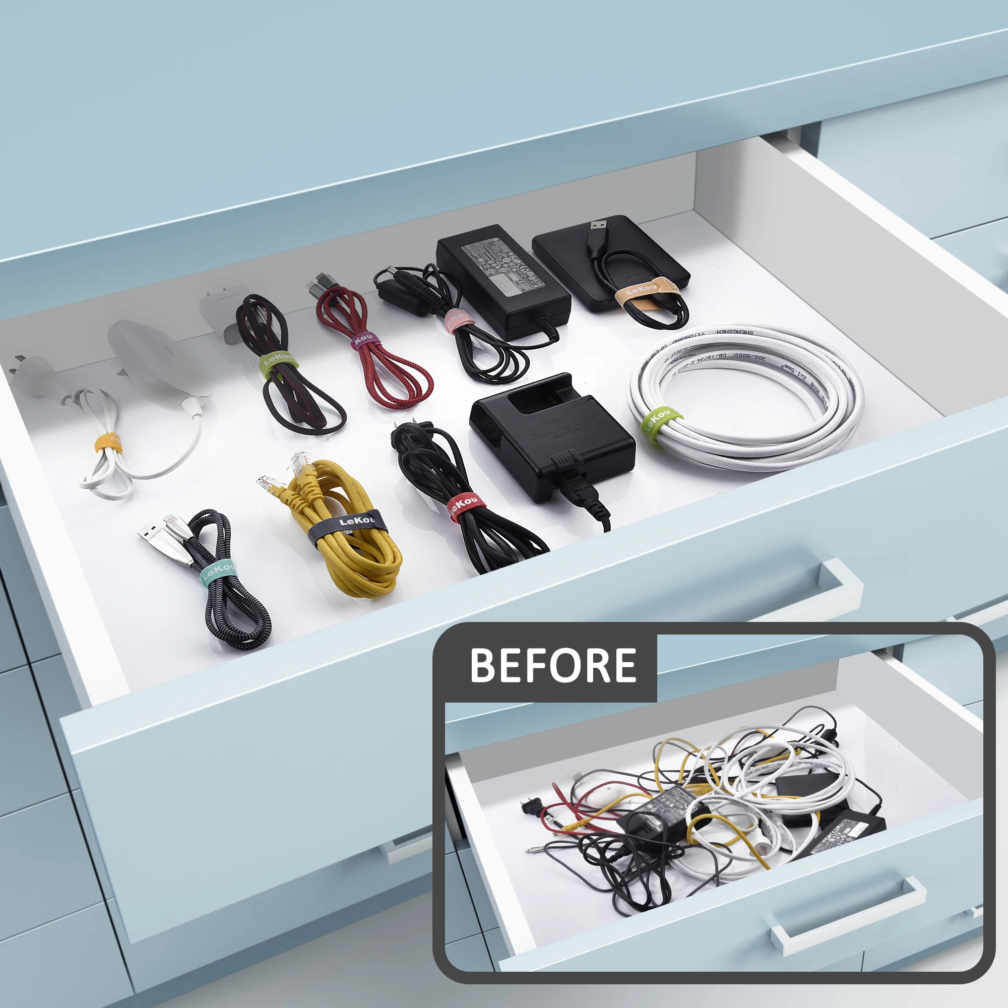 Многоцветные Многоразовые Кабельные стяжки на липучке, крепежная лента, регулируемые шнуры, стяжки из микрофибры, тканевая кабельная лента