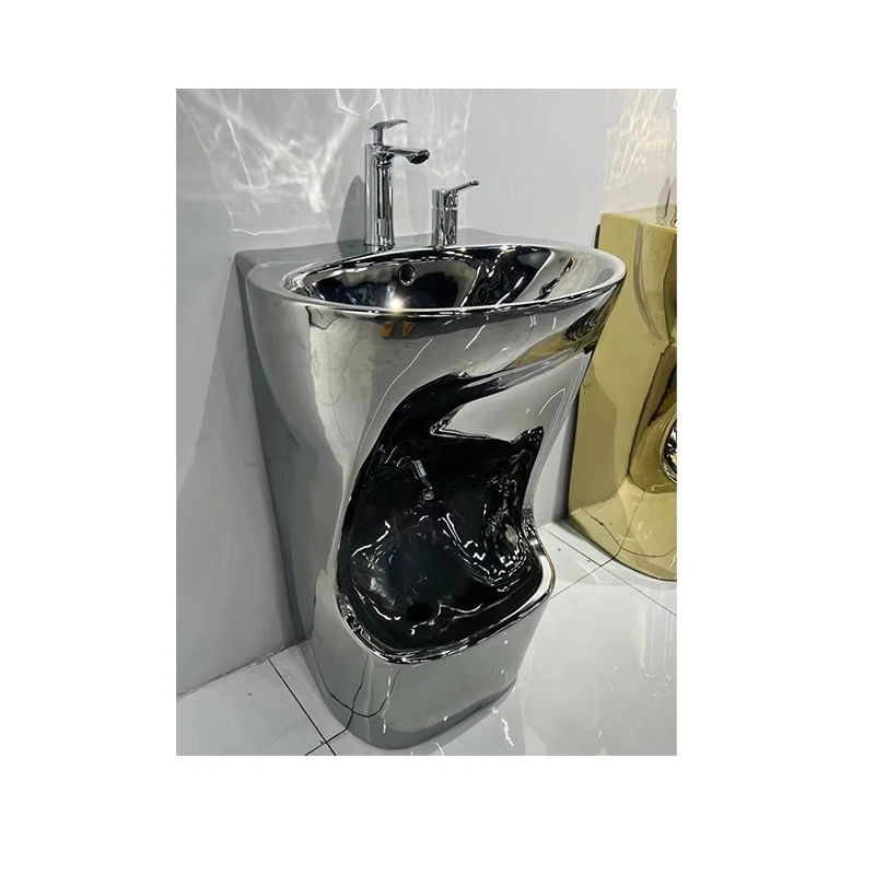 Terrazzo Islamic Hygiene wala sink gold sanitary low lavabo ablution acesse vessel wudu feet Pedestal lavabo muslim wash basin