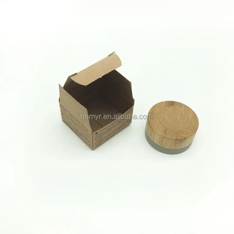 30g tawny glass, bamboo and wood covered cream jars sample travel separate bottle facial mask face cream bottle, wholesale