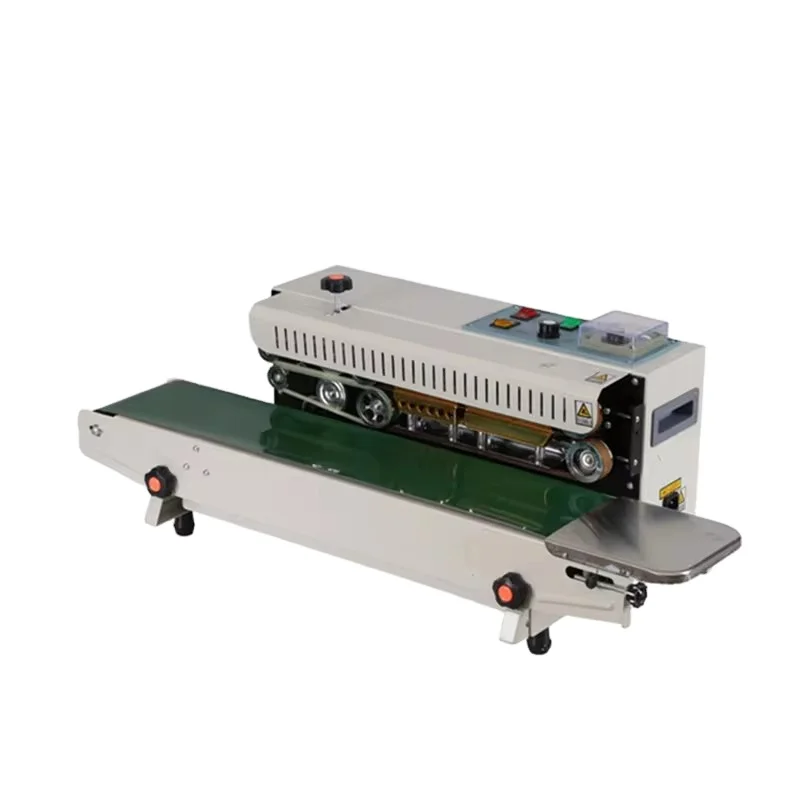 Automatic Horizontal Continuous Plastic Bag Band Sealing Sealer Machine FR900 semi manual pouch sealing machine