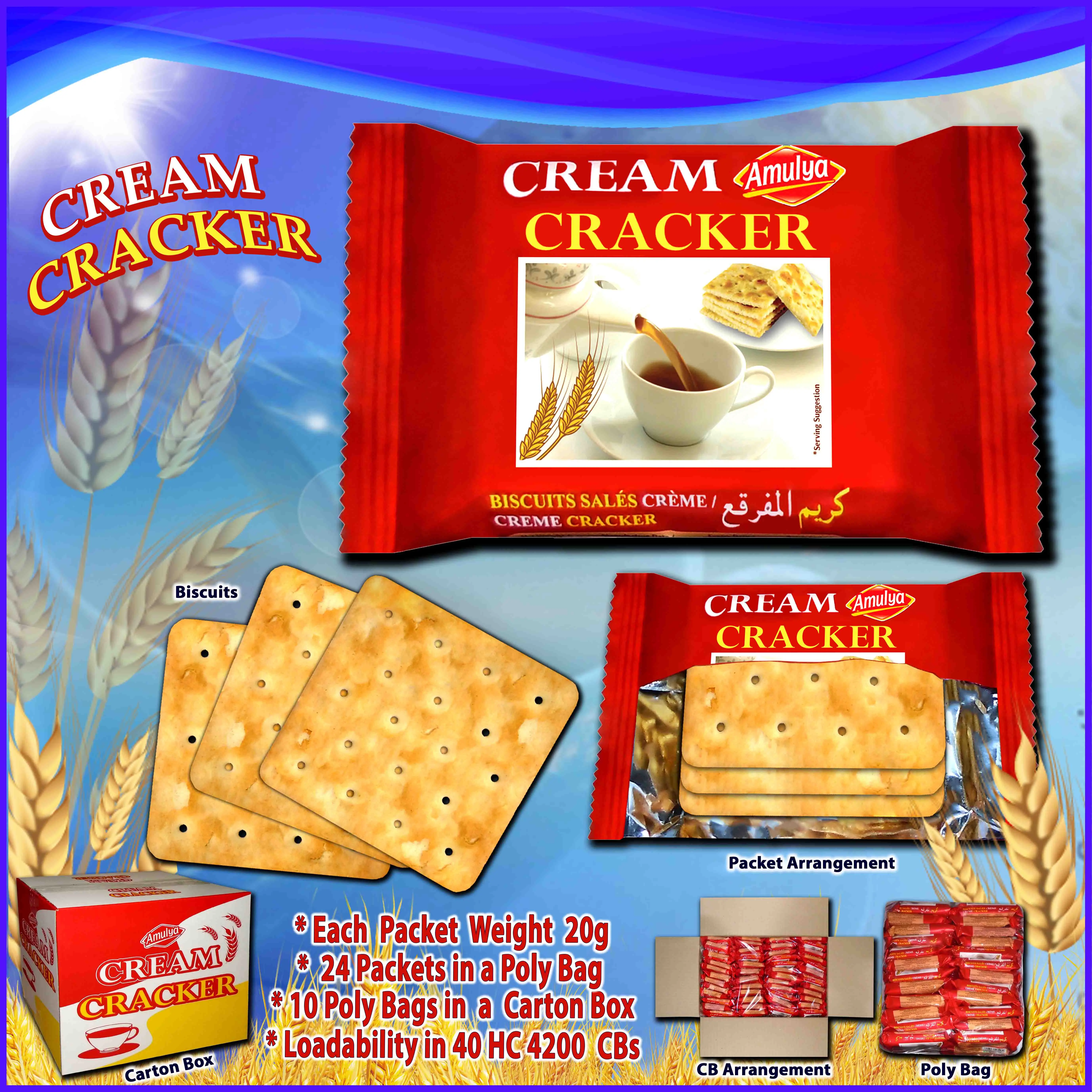 
Cream Crackers 20g Square Cracker Salt Cracker Mini Small Single Serve pack Cheap 