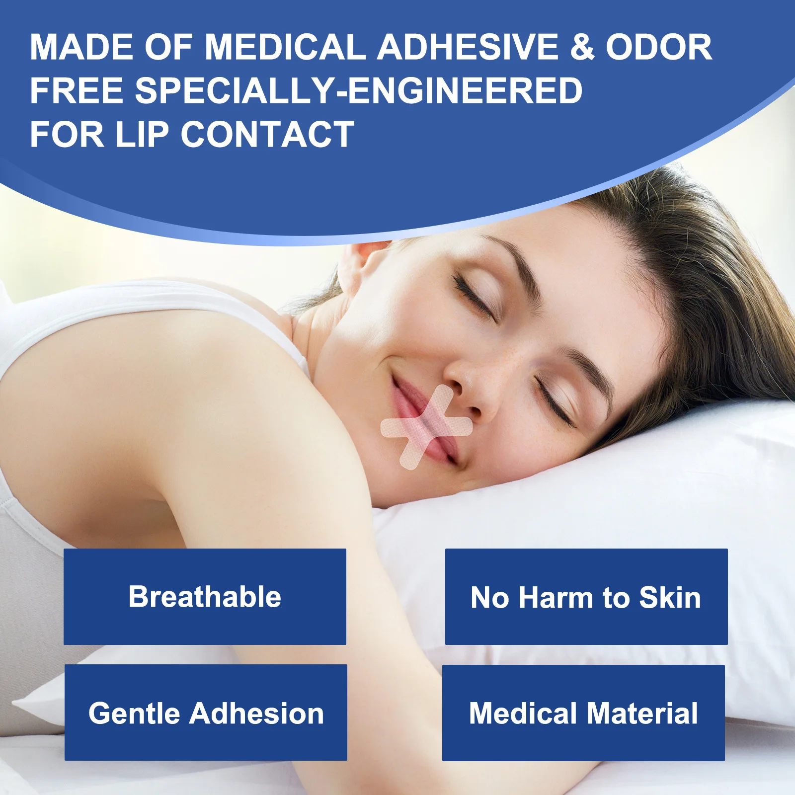 Sleep Better Breathe Nasal Strip Reduce Snoring Anti Snoring Patch Mouth Tape For Sleeping Mouth Tape Better Nose Breathing