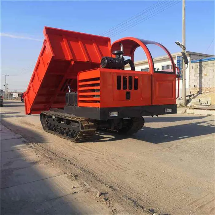 Small crawler transporter Mountain all-terrain self-discharging agricultural vehicle dumper