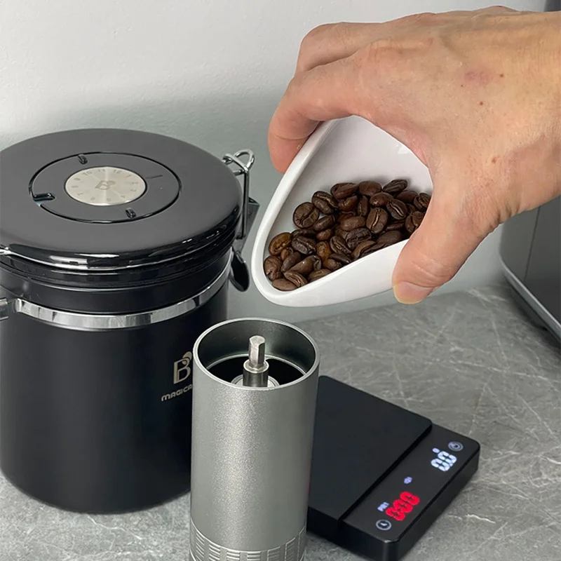 Coffee Accessories Ceramic Tea Set Barista Dosing Scoop Measuring Cup Coffee Bean Dosing Tray