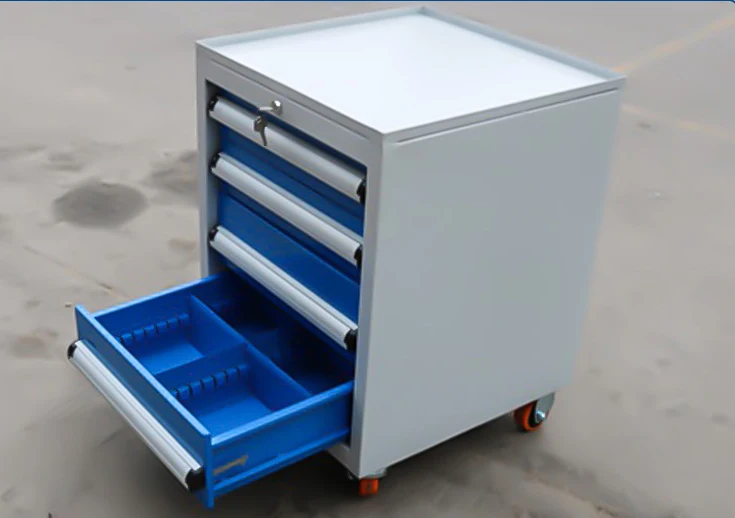 4 Drawer Storage Tool Box Trolley Workshop Hardware Mobile Multi-Functional Auto Car Repair Maintenance Toolkit Cabinet