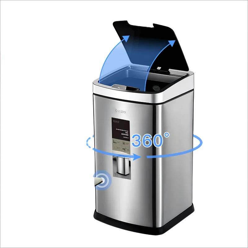 2023 New Arrival 6L Touchless Sensor Trash Can Stainless Steel Small Mini Bathroom Trash Can Waste Bins
