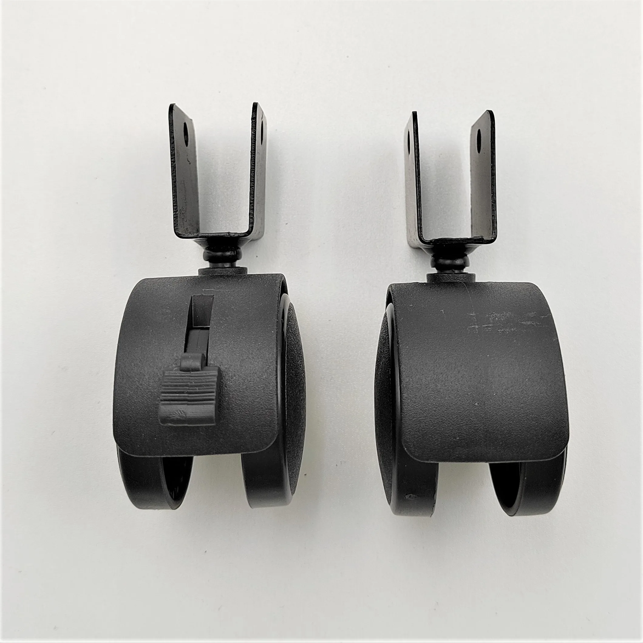 50mm U Clamp Caster Wheels for 16mm Board 2 Inch PP Caster Wheel With Brake Swivel Furniture Casters