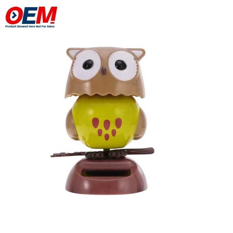 Custom Solar Powered Bobble Shaking Head Dancing Animal Toy Car Dash Board Decorations