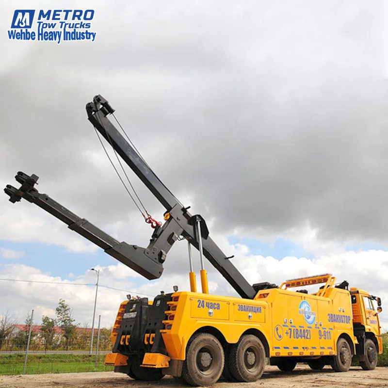 Метро INT-35 буксировочный трос грузовики эвакуатор 35 тонн стрела двойная лебедка три оси грузовик грузовой автомобиль тягач аварийная машина на продажу
