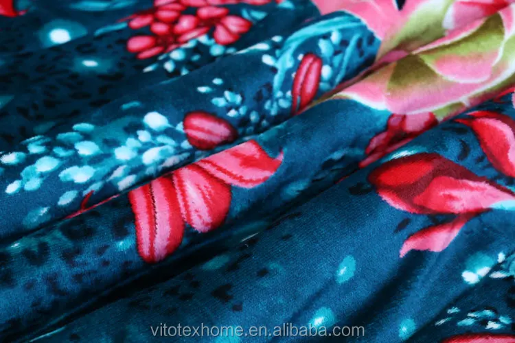 Luxury Blanket 3pc Set Reversible Printed Flannel Fleece With Soft &Warm Borrego/Sherpa Winter Thick Blanket Set  Flower  Design